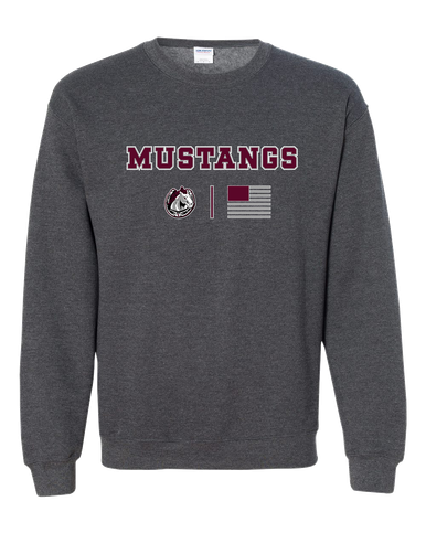 South Effingham Mustangs Team Colors Flag Men's Sweatshirt