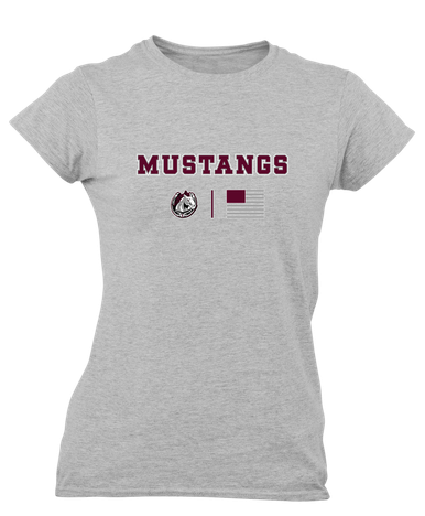 South Effingham Mustangs Team Colors Flag Women's SS T-Shirt
