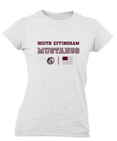 South Effingham Mustangs Spirit Flag Women's SS T-Shirt