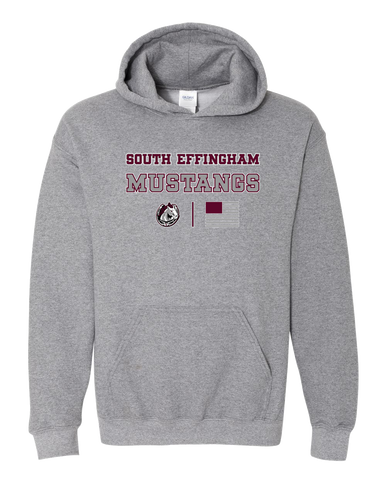 South Effingham Mustangs Spirit Flag Men's Hoodie
