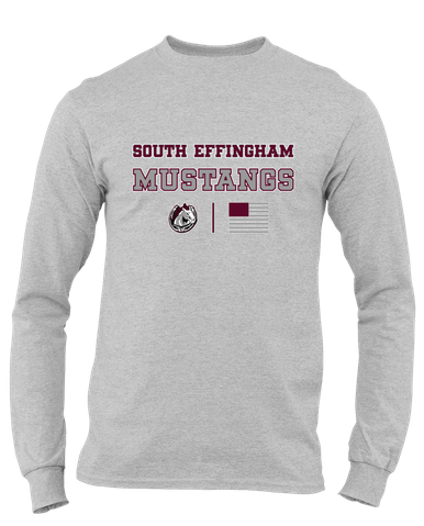 South Effingham Mustangs Spirit Flag Men's Premium LS T-Shirt