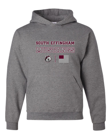 South Effingham Mustangs Spirit Flag Men's Premium Hoodie