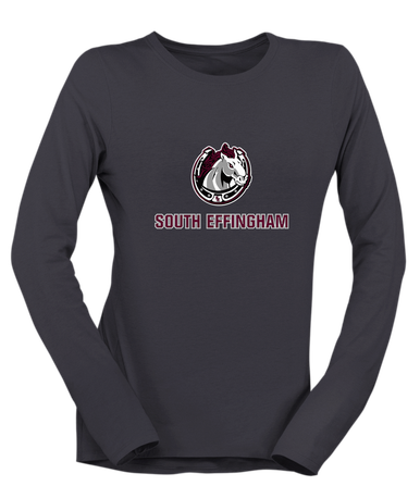 South Effingham Mustangs Mascot #2 Women's Premium LS T-Shirt