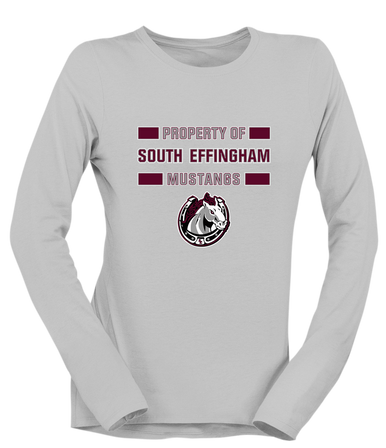 South Effingham Mustangs Property Of Women's LS T-Shirt