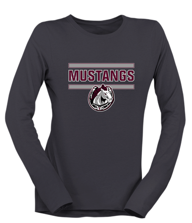 South Effingham Mustangs Mascot #5 Women's Premium LS T-Shirt