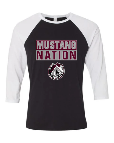 South Effingham Mustangs Nation #1 Women's Baseball T-Shirt