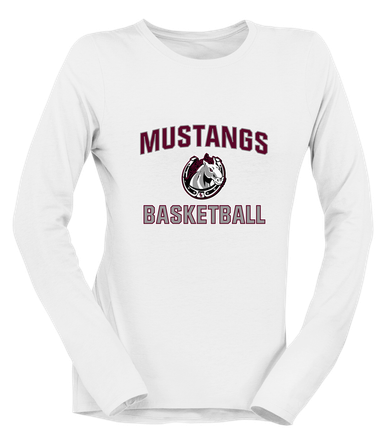 South Effingham Mustangs Basketball #1 Women's LS T-Shirt