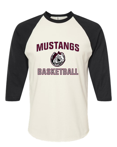 South Effingham Mustangs Basketball #1 Men's Baseball T-Shirt