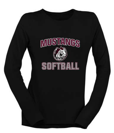 South Effingham Mustangs Softball #1 Women's Premium LS T-Shirt