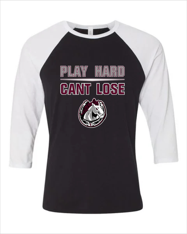South Effingham Mustangs Play Hard, Can't Lose Women's Baseball T-Shirt