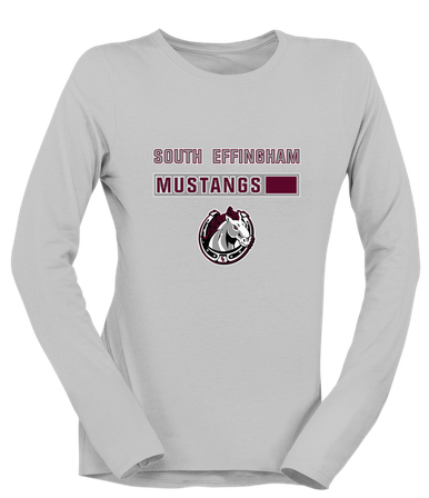 South Effingham Mustangs Mascot #7 Women's LS T-Shirt