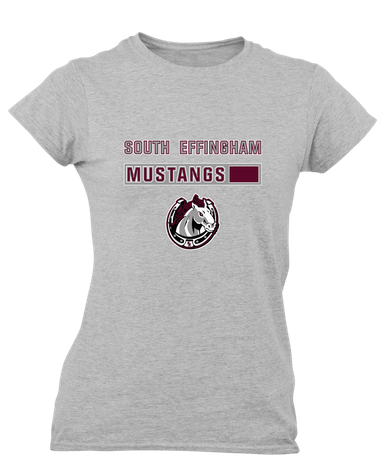 South Effingham Mustangs Mascot #7 Women's Premium SS T-Shirt