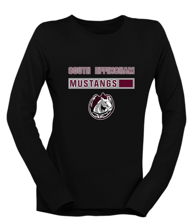 South Effingham Mustangs Mascot #7 Women's Premium LS T-Shirt