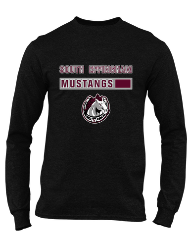 South Effingham Mustangs Mascot #7 Men's Premium LS T-Shirt