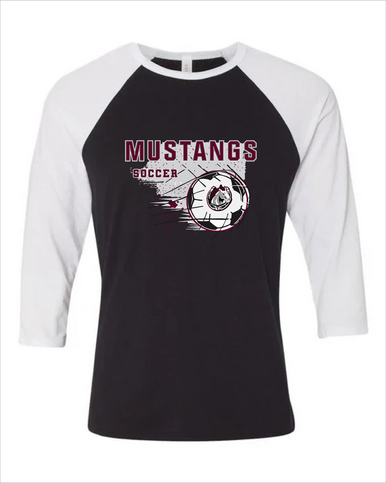 South Effingham Mustangs Soccer #2 Women's Baseball T-Shirt