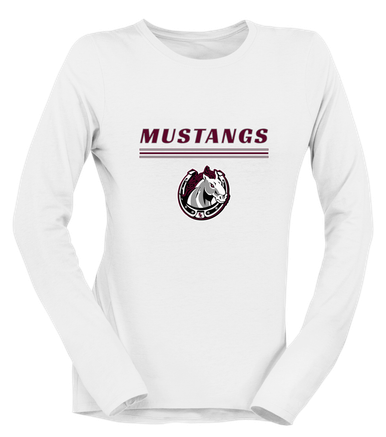 South Effingham Mustangs Mascot #8 Women's Premium LS T-Shirt