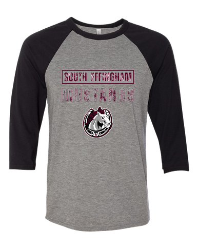 South Effingham Mustangs Mascot #9 Men's Baseball T-Shirt