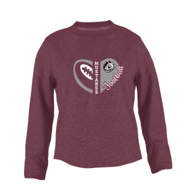 South Effingham Mustangs Heart Football Women's Sweatshirt