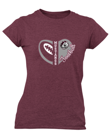 South Effingham Mustangs Heart Football Women's Premium SS T-Shirt