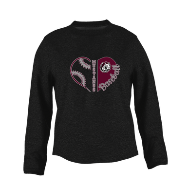 South Effingham Mustangs Heart Baseball Women's Sweatshirt