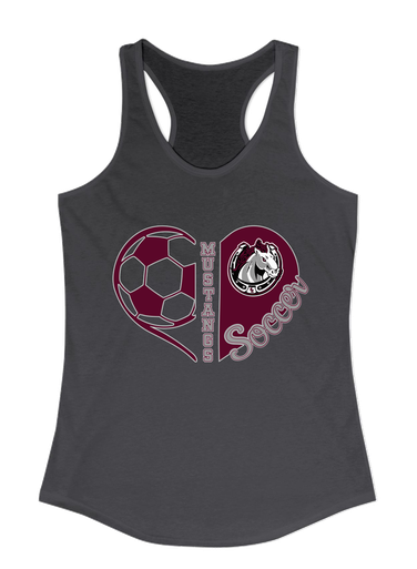 South Effingham Mustangs Heart Soccer Women's Tank Top