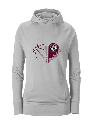 South Effingham Mustangs Heart Basketball Women's Hoodie