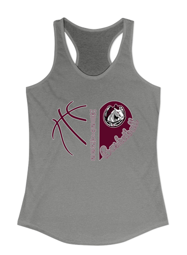 South Effingham Mustangs Heart Basketball Women's Tank Top
