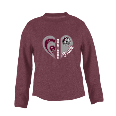 South Effingham Mustangs Heart Track Women's Sweatshirt