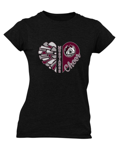 South Effingham Mustangs Heart Cheer Women's Premium SS T-Shirt