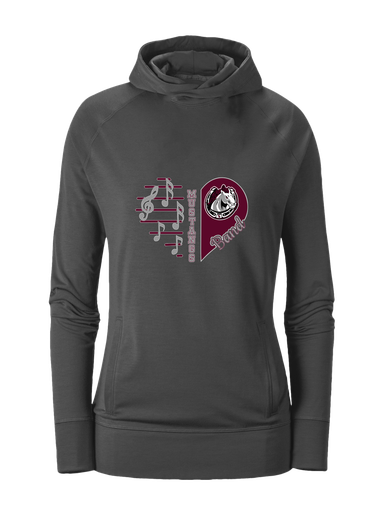 South Effingham Mustangs Heart Band Women's Hoodie