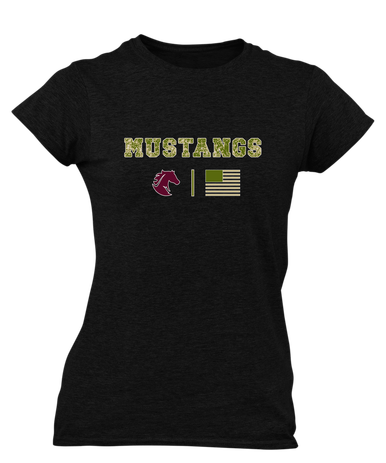Northside Mustangs Camo Flag Women's Premium SS T-Shirt
