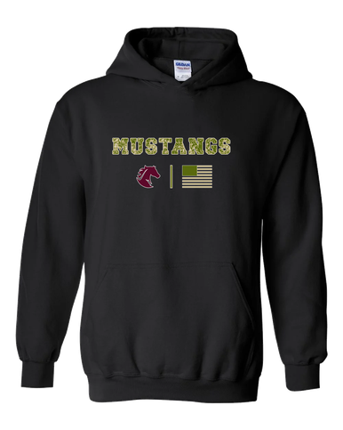 Northside Mustangs Camo Flag Men's Hoodie