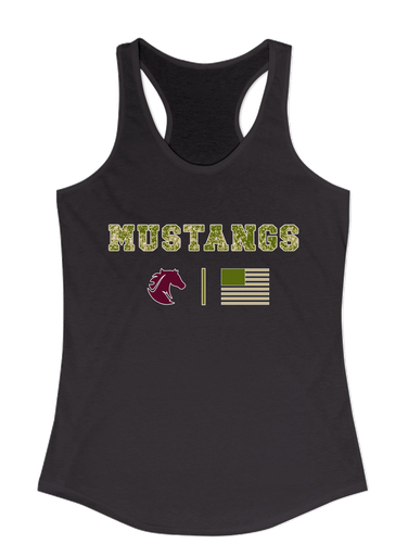 Northside Mustangs Camo Flag Women's Tank Top
