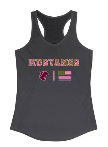 Northside Mustangs Pink Camo Flag Women's Tank Top