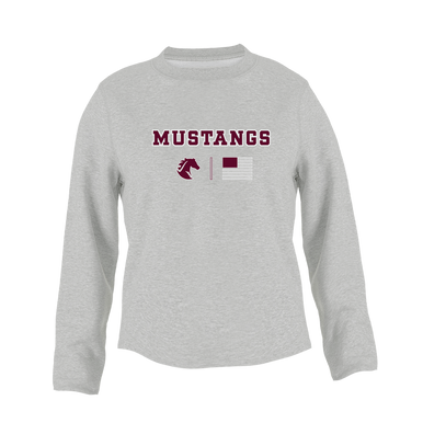 Northside Mustangs Team Colors Flag Women's Sweatshirt