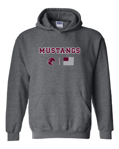 Northside Mustangs Team Colors Flag Men's Hoodie