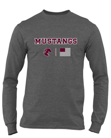 Northside Mustangs Team Colors Flag Men's LS T-Shirt