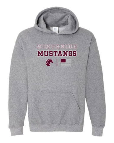 Northside Mustangs Spirit Flag Men's Hoodie