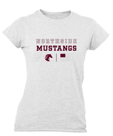 Northside Mustangs Spirit Flag Women's Premium SS T-Shirt