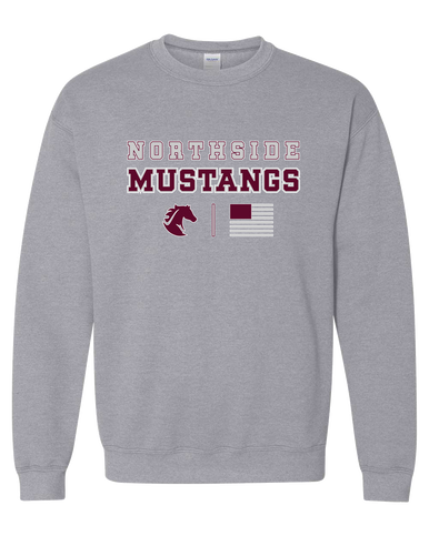 Northside Mustangs Spirit Flag Men's Sweatshirt