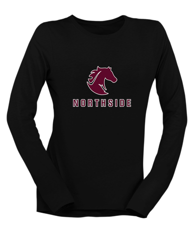 Northside Mustangs Mascot #2 Women's LS T-Shirt