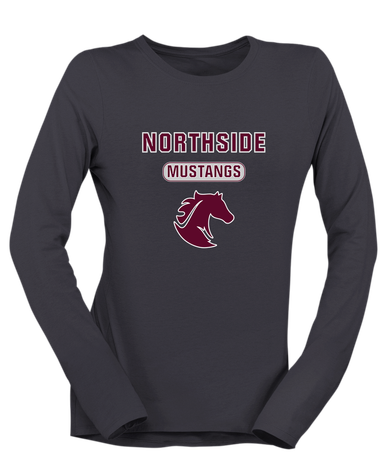 Northside Mustangs Mascot #3 Women's LS T-Shirt