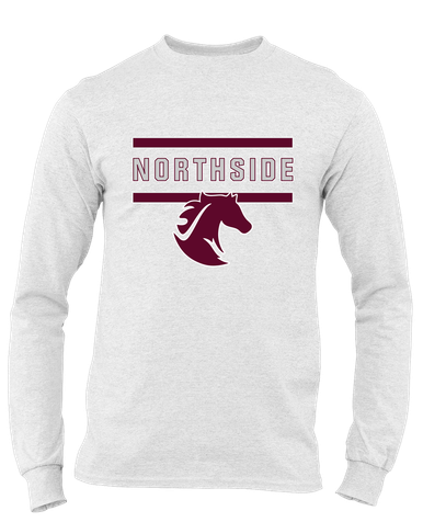 Northside Mustangs Mascot #4 Men's Premium LS T-Shirt