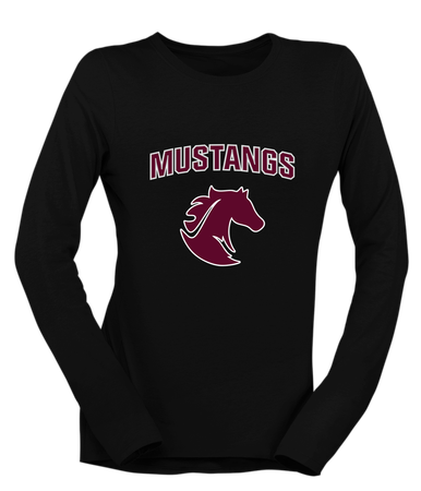 Northside Mustangs Mascot #6 Women's LS T-Shirt