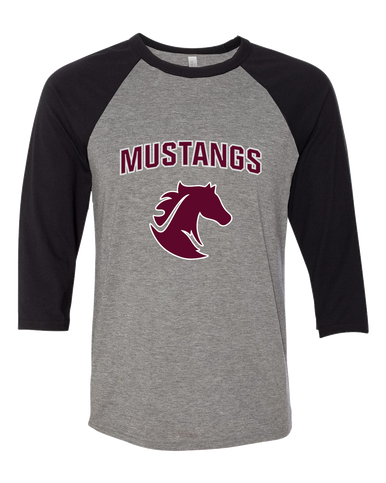 Northside Mustangs Mascot #6 Women's Baseball T-Shirt