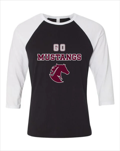 Northside Mustangs Go Team Women's Baseball T-Shirt