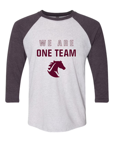 Northside Mustangs We Are One Team Women's Baseball T-Shirt