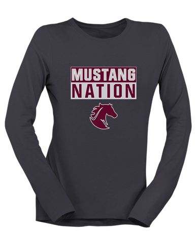 Northside Mustangs Nation #1 Women's LS T-Shirt