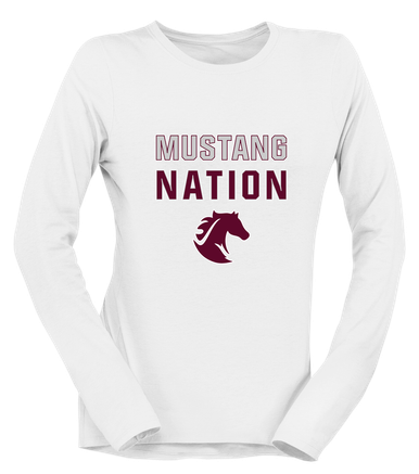 Northside Mustangs Nation #2 Women's LS T-Shirt