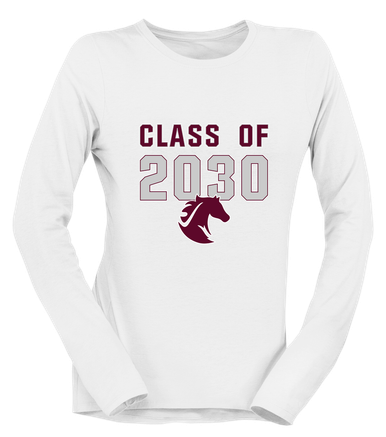 Northside Mustangs Class of 2030 Women's LS T-Shirt